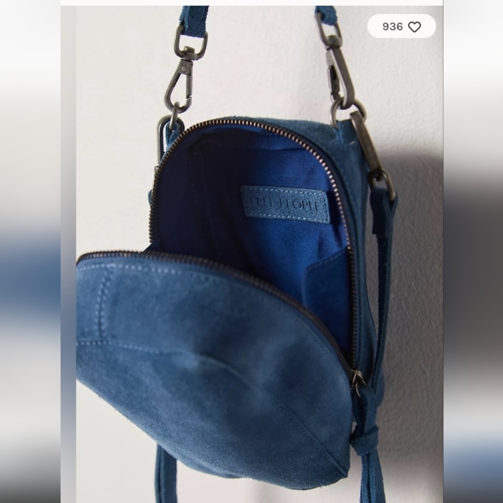 Free People Cow Leather Suede Mini Crossbody Bag